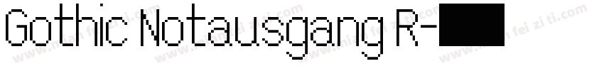 Gothic Notausgang R字体转换